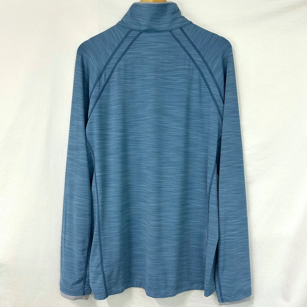 COOLIBAR Ultimate 1/2 Zip Rash Guard Blue UPF‎ 50+ UV Sun Protection Men's XL